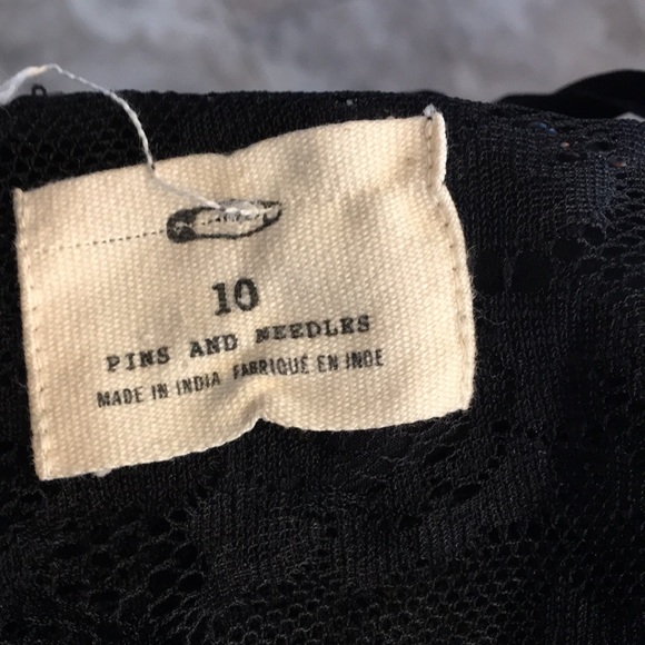 ANTHROPOLOGIE Pins and Needles Black Beaded OPEN BACK MIDI Dress - Picture 9 of 9